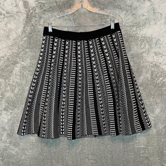 Philosophy Dresses & Skirts - Philosophy Women Monogram Dark Academia Circle Skater Sweater Knit Skirt L